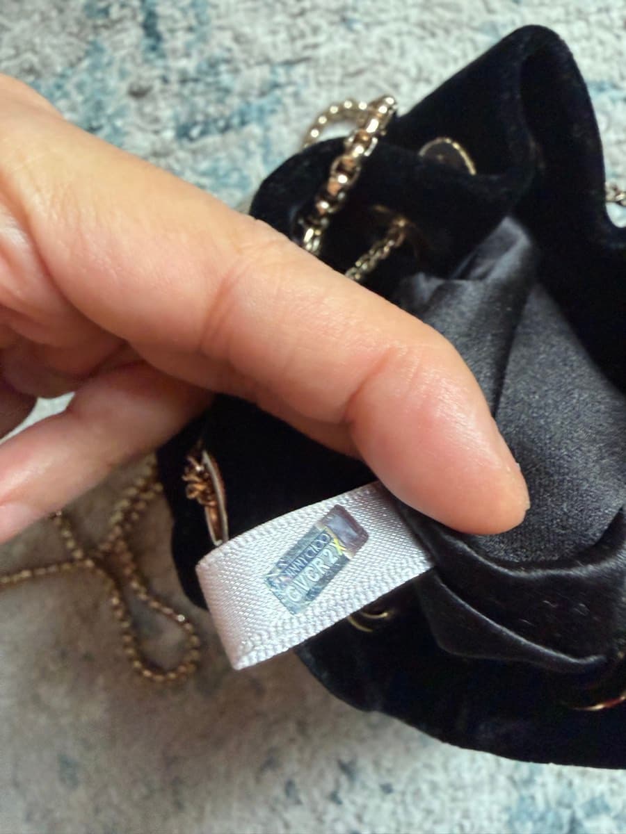 Jimmy Choo Black Velvet Bag thumbnail 5