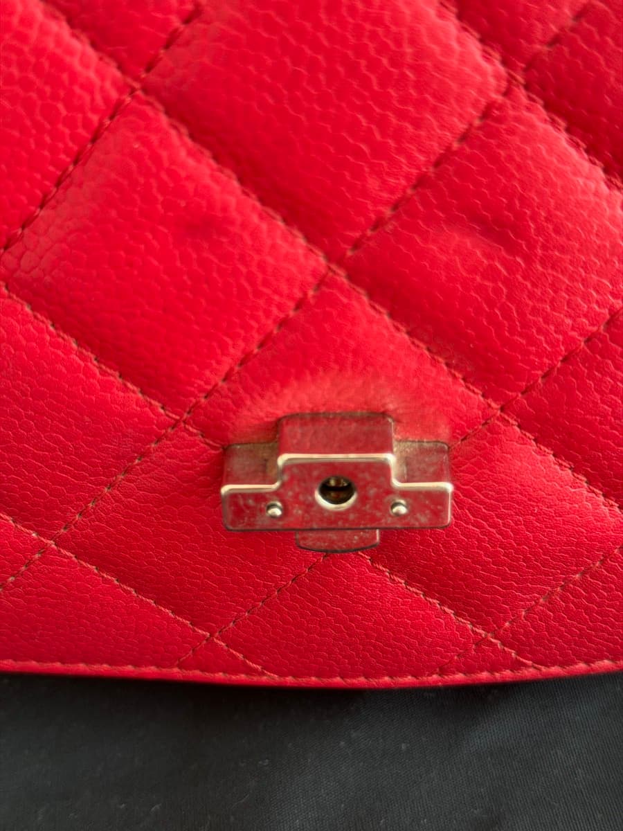 Chanel CC box small Red Grained calfskin shoulder bag thumbnail 6