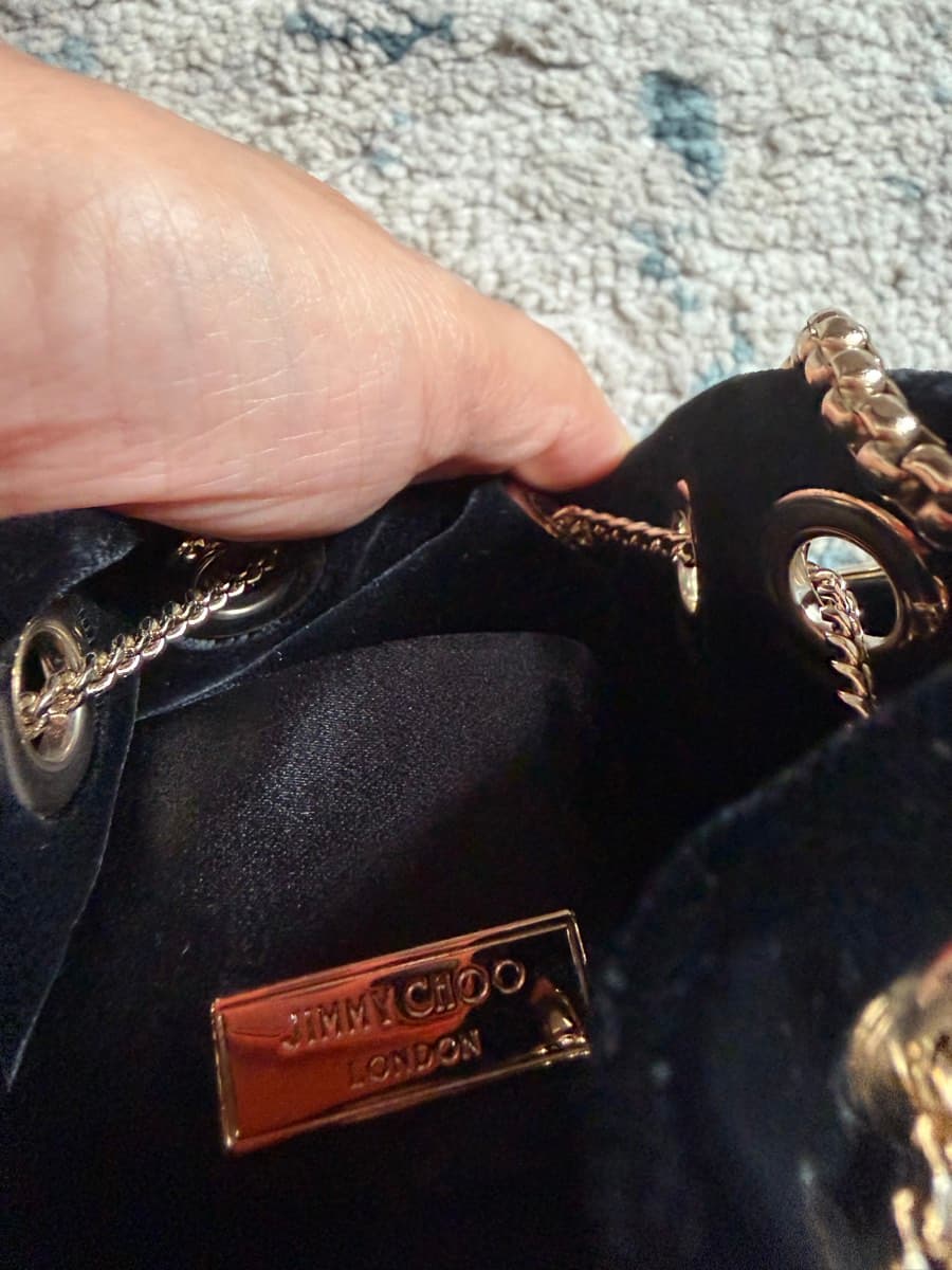Jimmy Choo Black Velvet Bag thumbnail 3