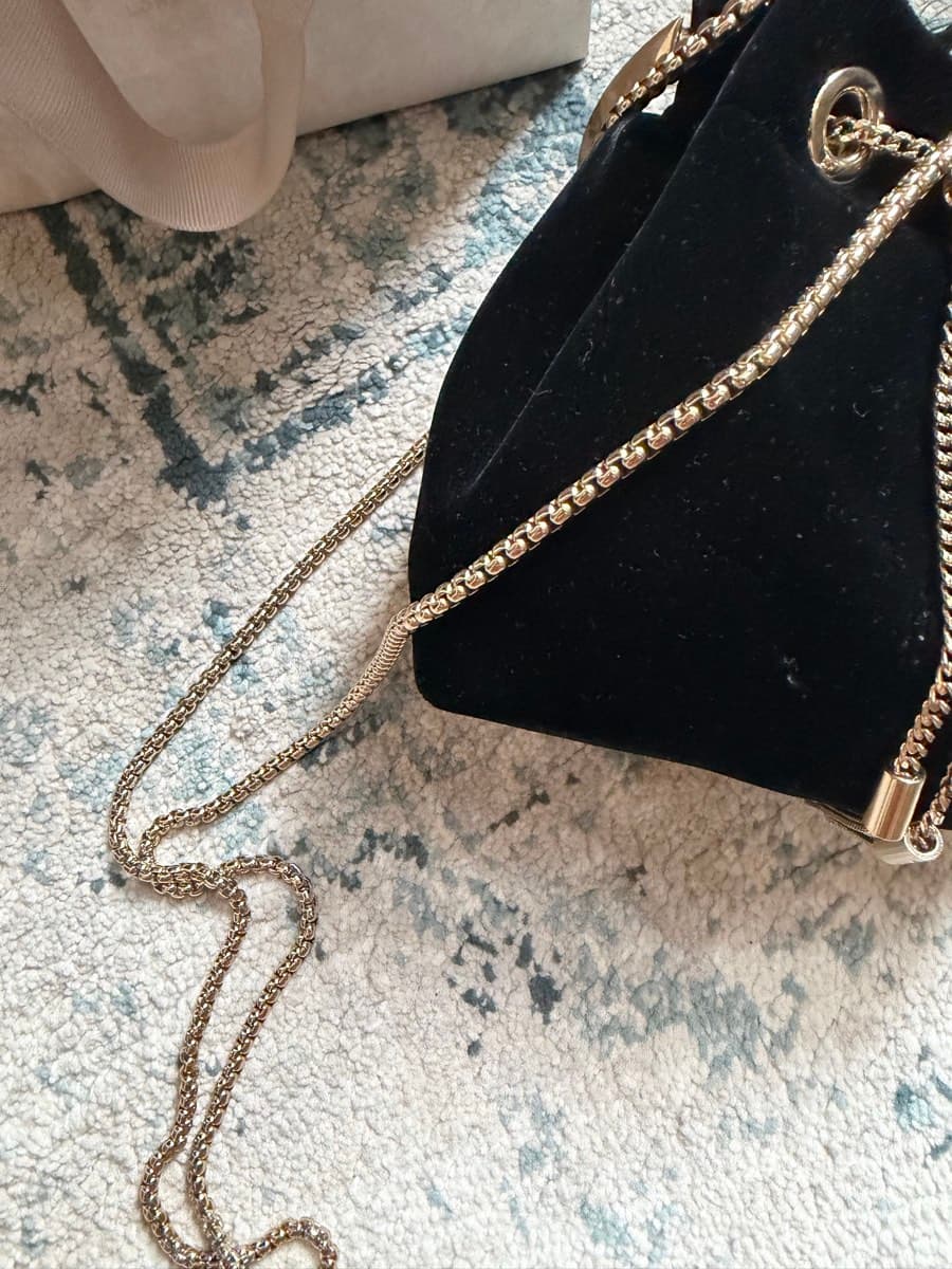 Jimmy Choo Black Velvet Bag thumbnail 6