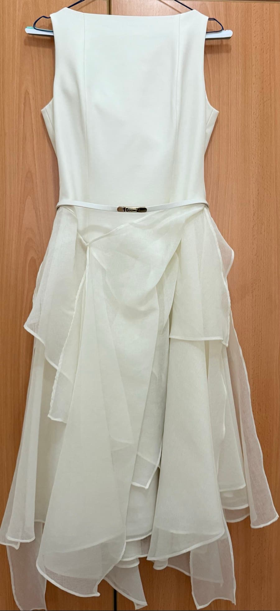 Cream Layered Organza Dress thumbnail 3