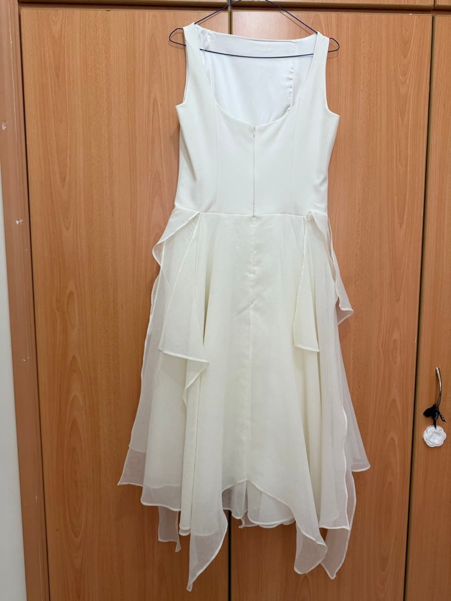 Cream Layered Organza Dress thumbnail 2
