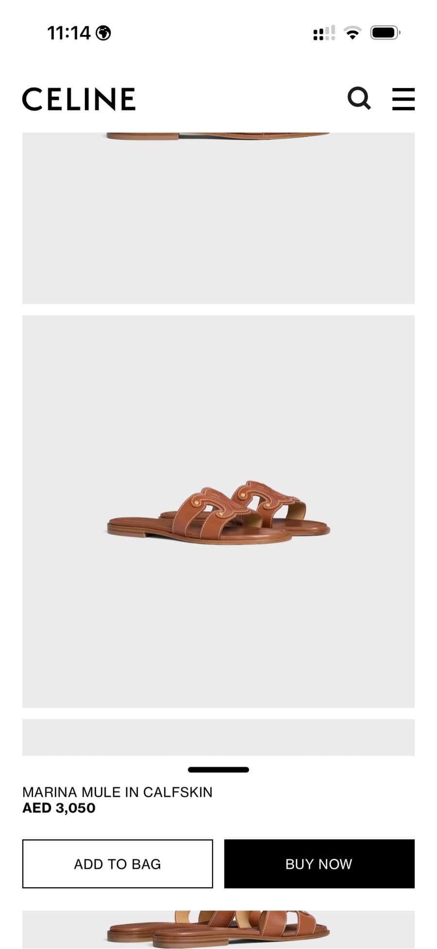 Celine Triomphe Leather Slides thumbnail 2