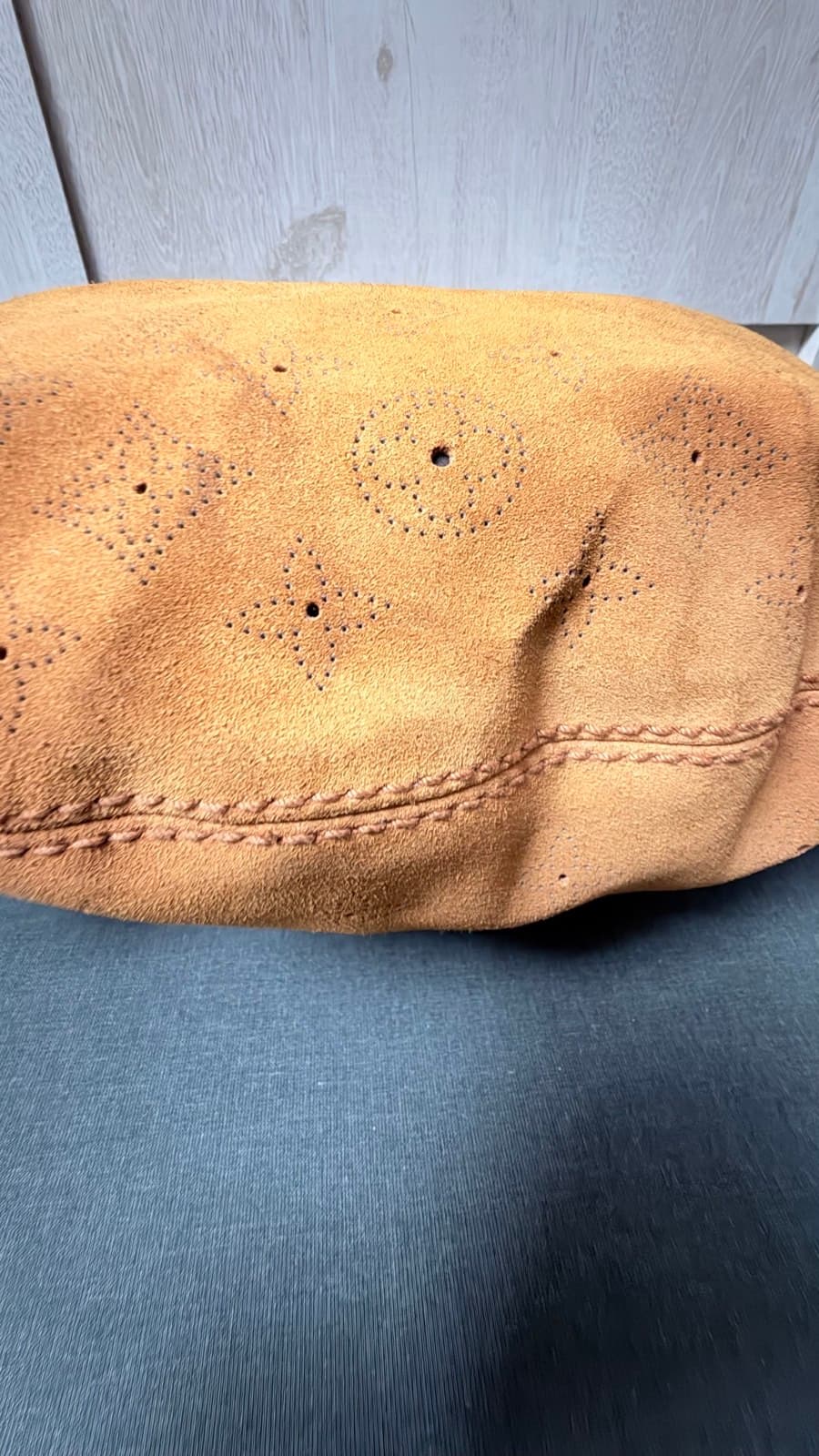 Louis Vuitton Suede Hobo Bag thumbnail 3