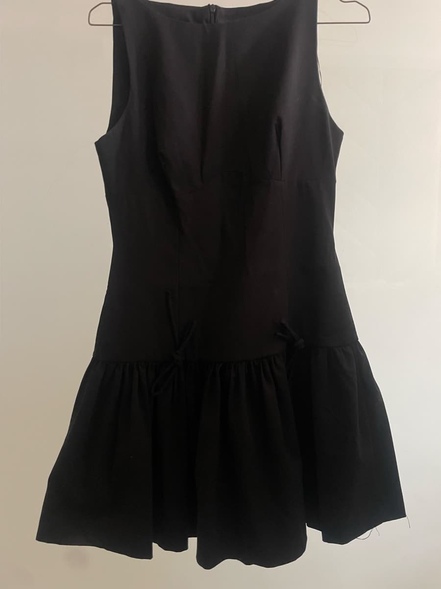 Zara Black Peplum Top thumbnail 4