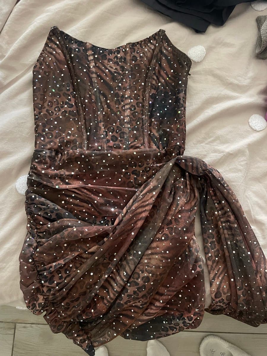 Animal Print Sequin Mini Dress thumbnail 2