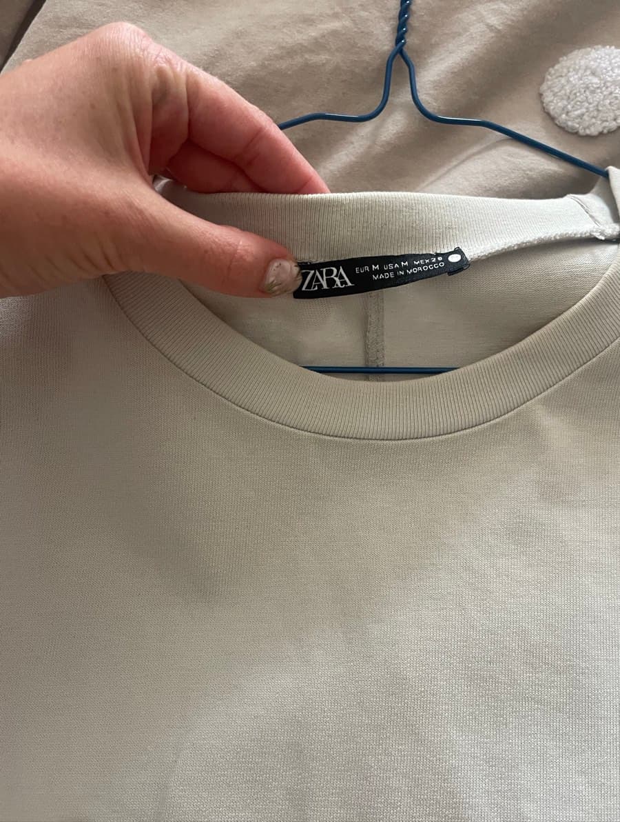 Zara Beige Tie-Waist Top thumbnail 3