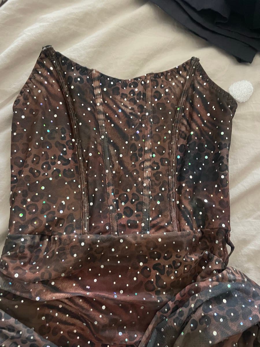 Animal Print Sequin Mini Dress thumbnail 4