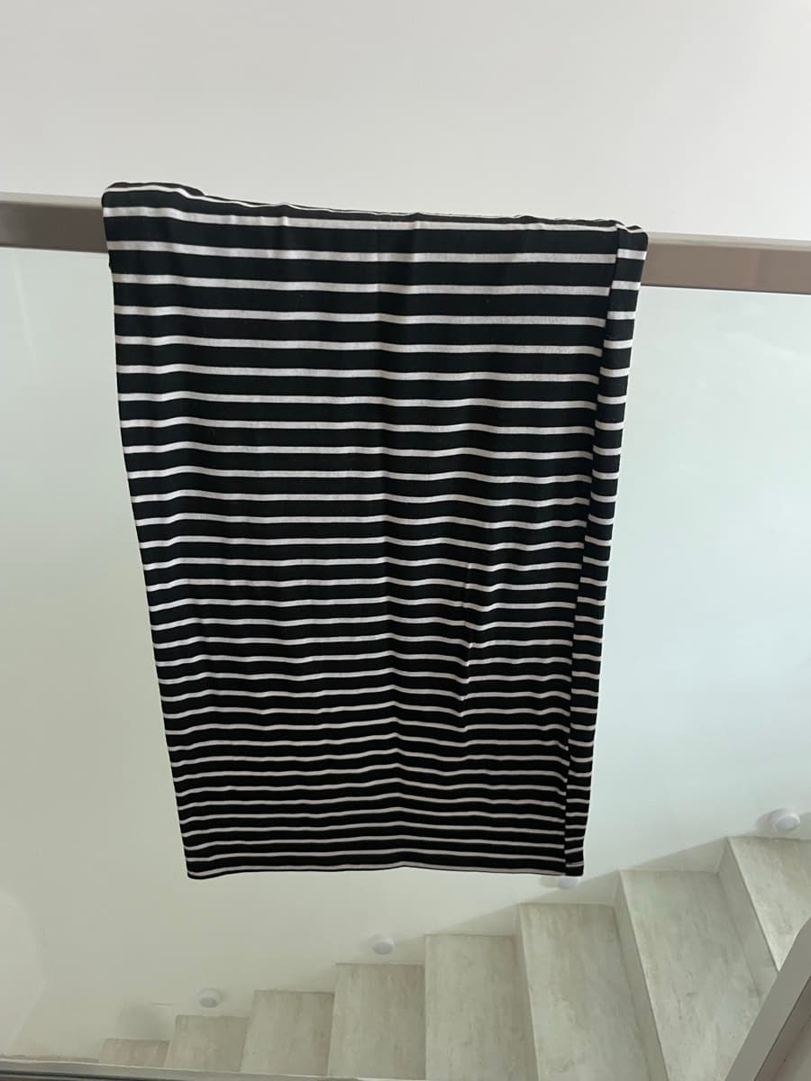 Striped black & white skirt thumbnail 3