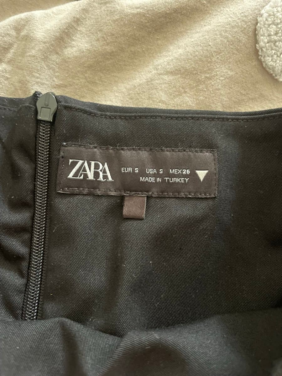 Zara Black Peplum Top thumbnail 3