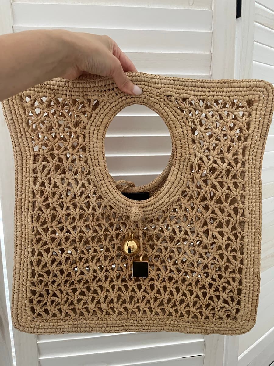Jacquemus Spiagga Woven Raffia Tote Bag