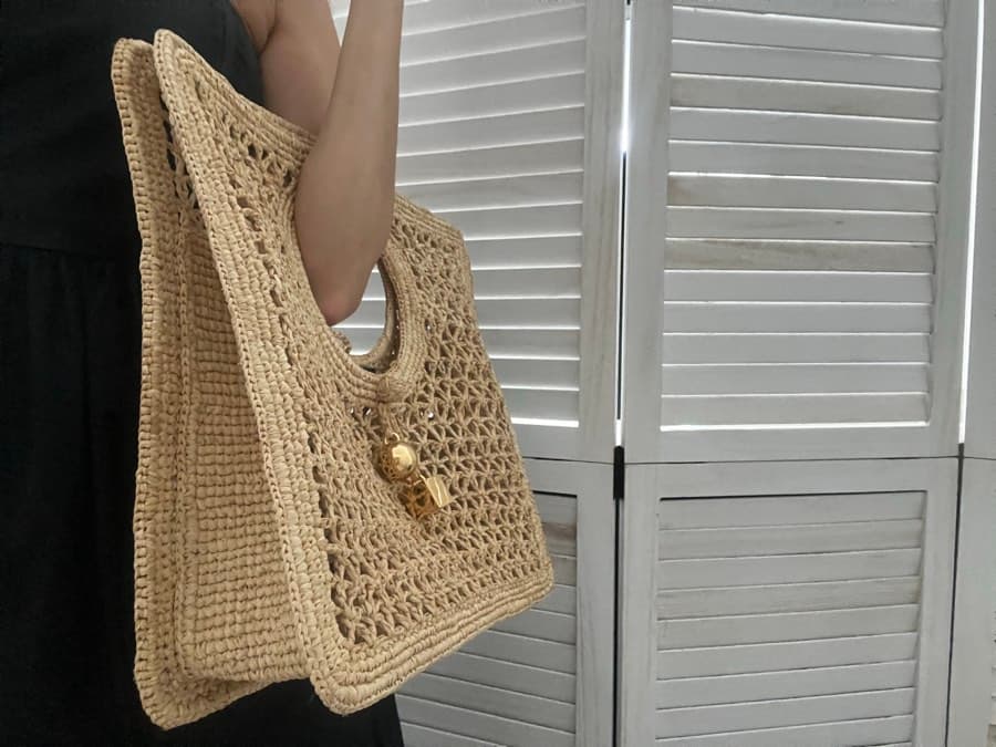 Jacquemus Spiagga Woven Raffia Tote Bag thumbnail 3