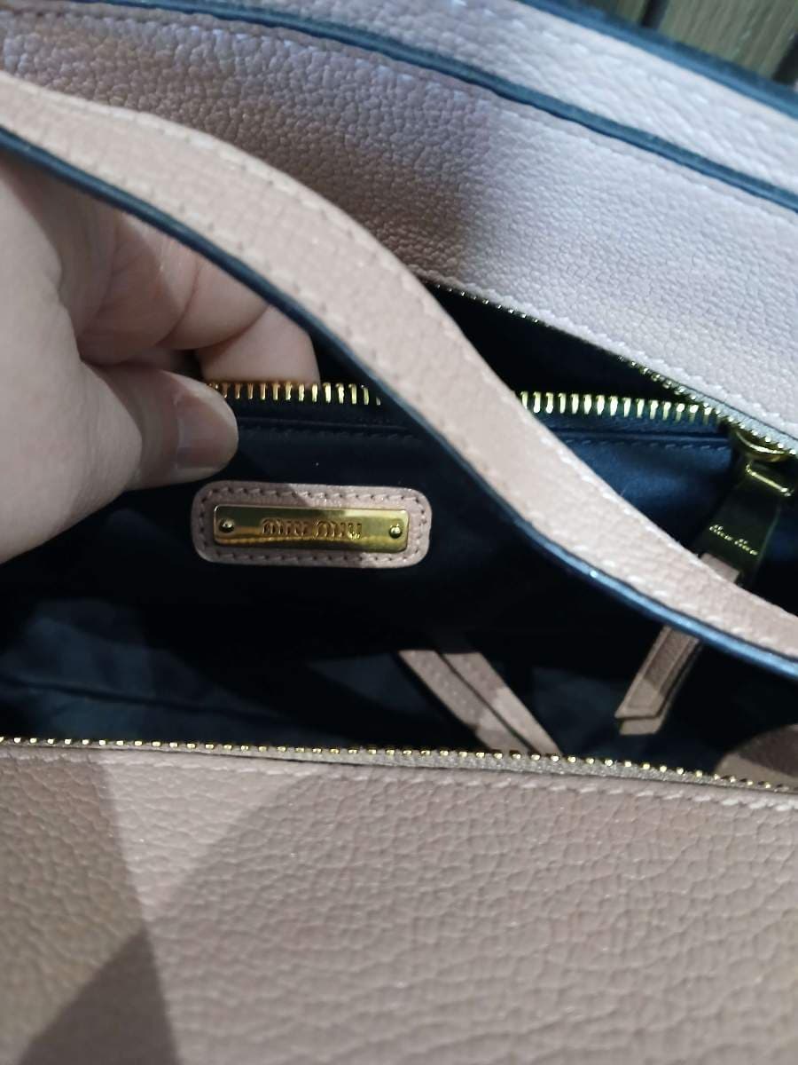 Miu Miu Leather Tote Bag thumbnail 6