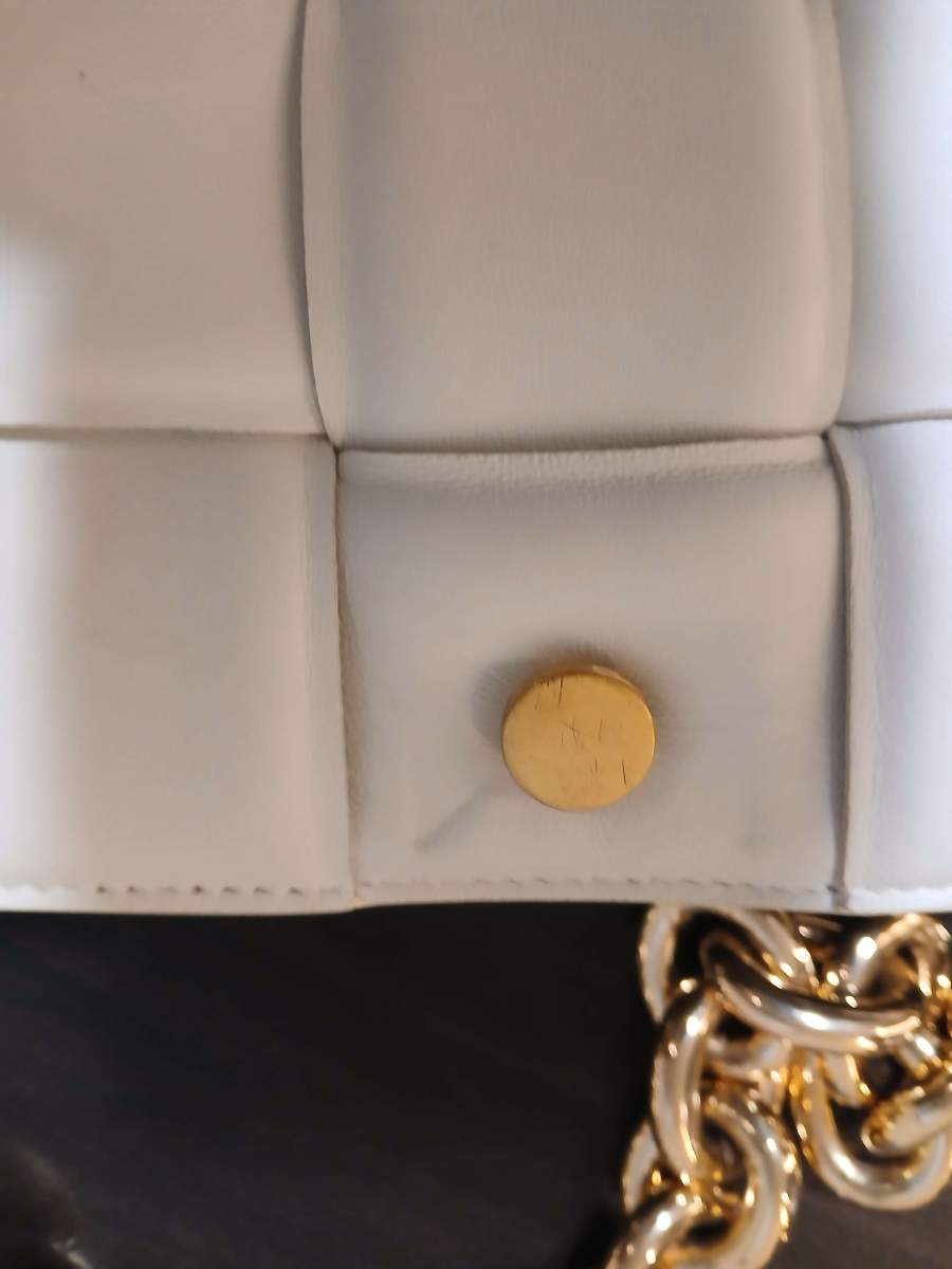 Bottega venetta White Woven Chain Bag thumbnail 9