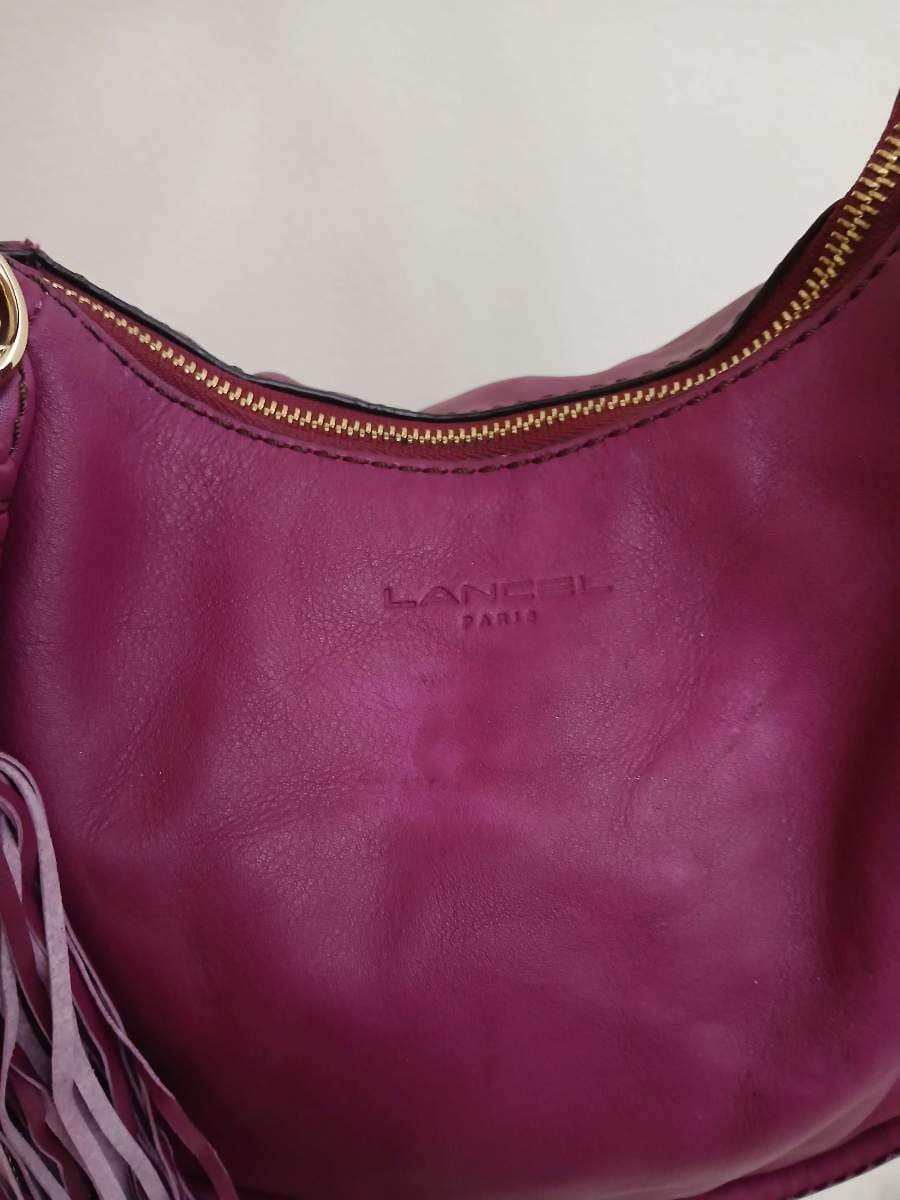 Lancel Purple Leather Hobo Bag thumbnail 3