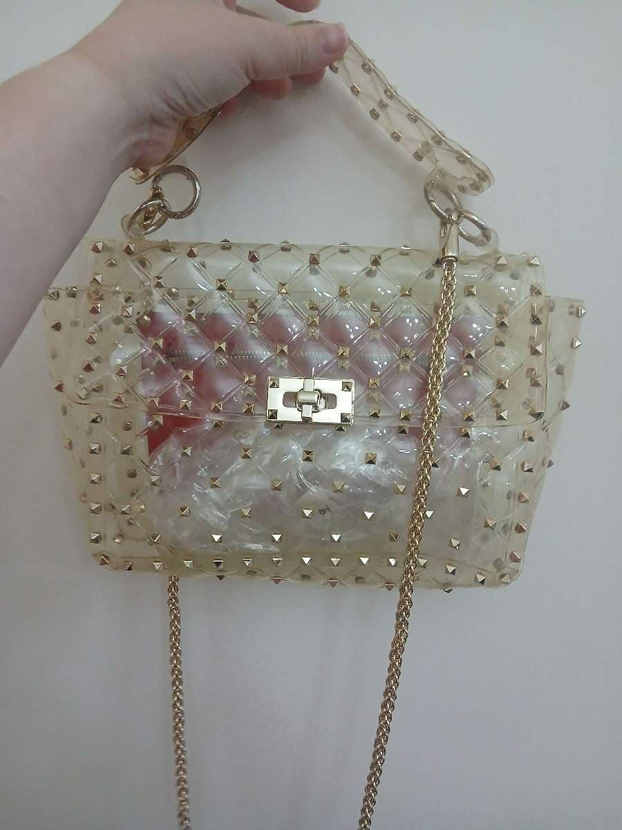 Valentino Clear Studded Top Handle Bag thumbnail 8