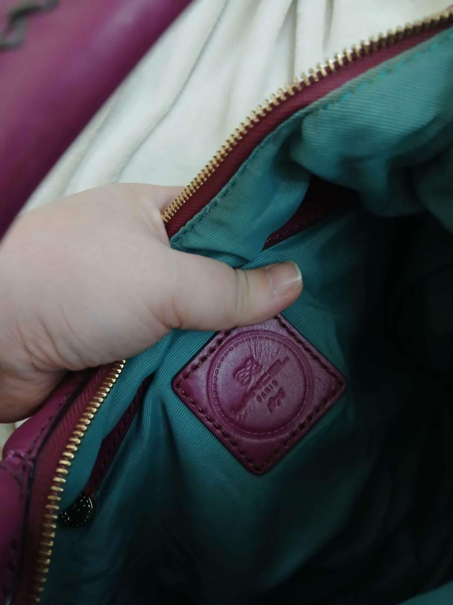 Lancel Purple Leather Hobo Bag thumbnail 7