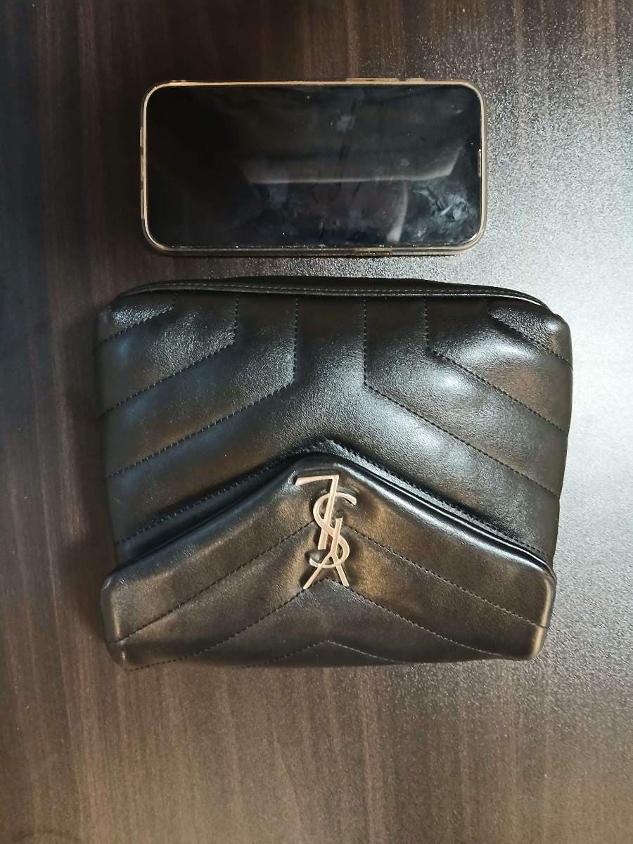 Saint Laurent Quilted Leather Pouch mini loulou with sling