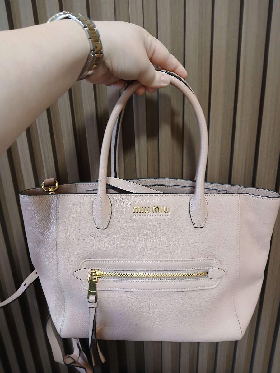 Miu Miu Leather Tote Bag thumbnail 8
