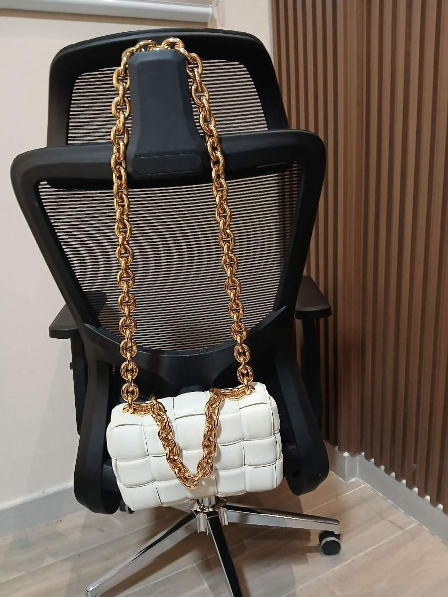 Bottega venetta White Woven Chain Bag thumbnail 2