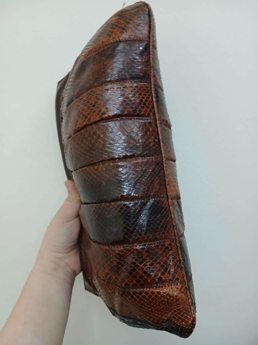 Brown Snakeskin Clutch Bag thumbnail 9