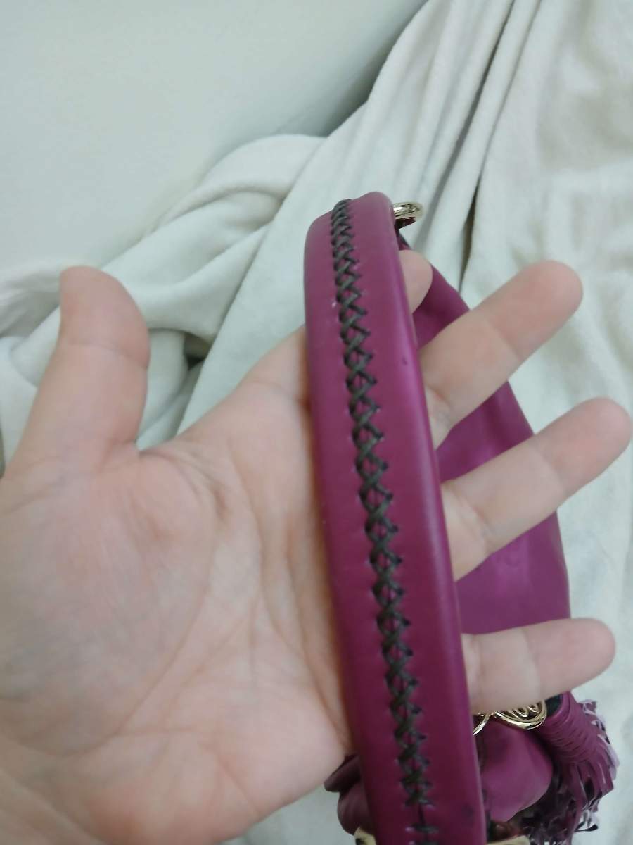 Lancel Purple Leather Hobo Bag thumbnail 4