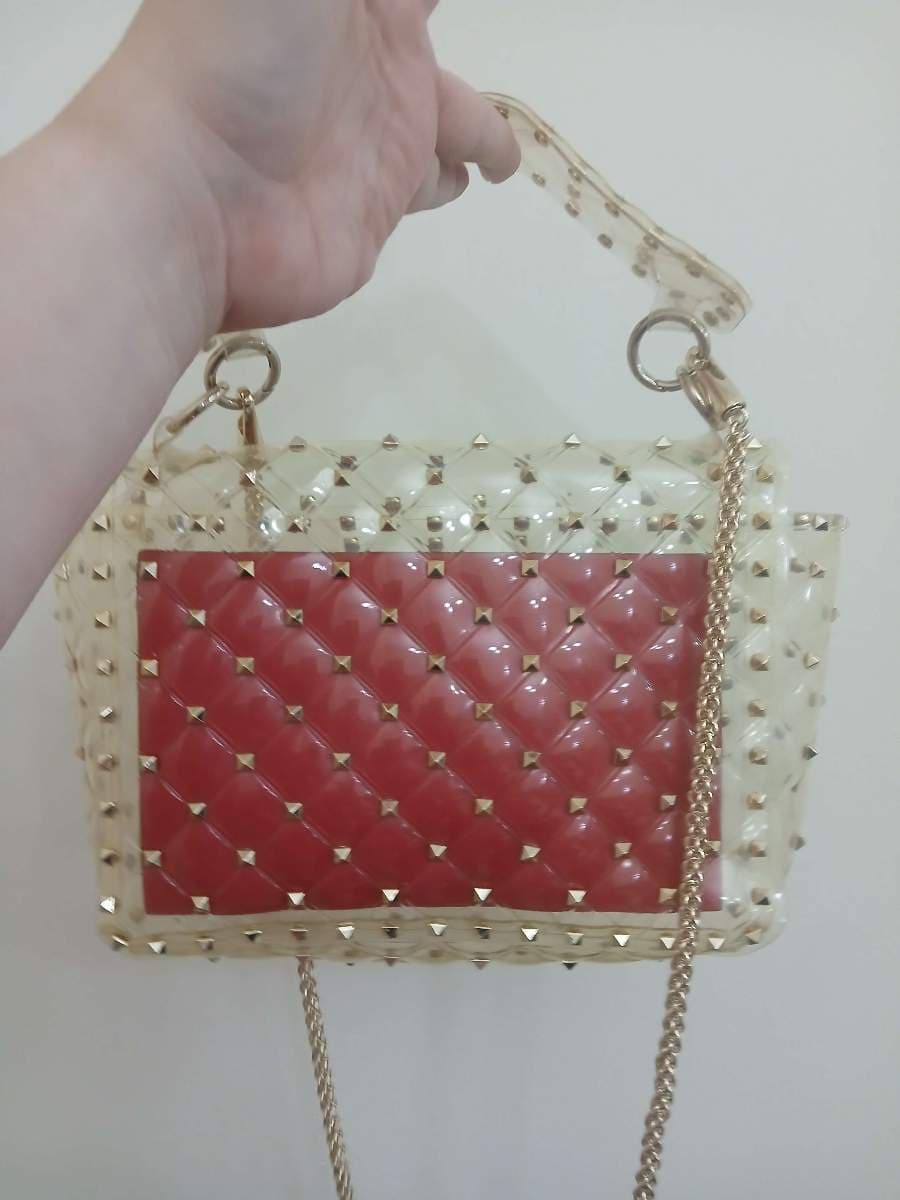 Valentino Clear Studded Top Handle Bag thumbnail 5