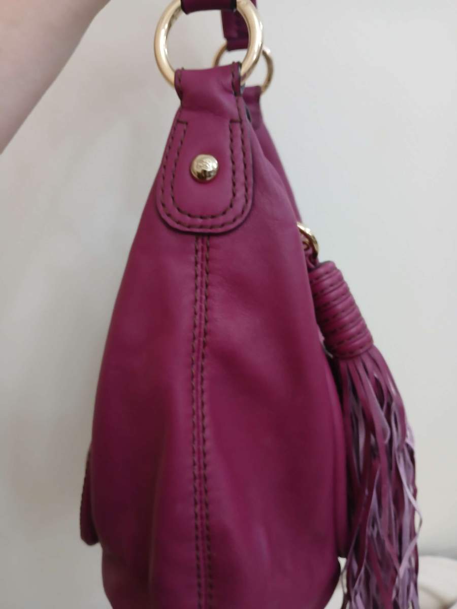 Lancel Purple Leather Hobo Bag thumbnail 2