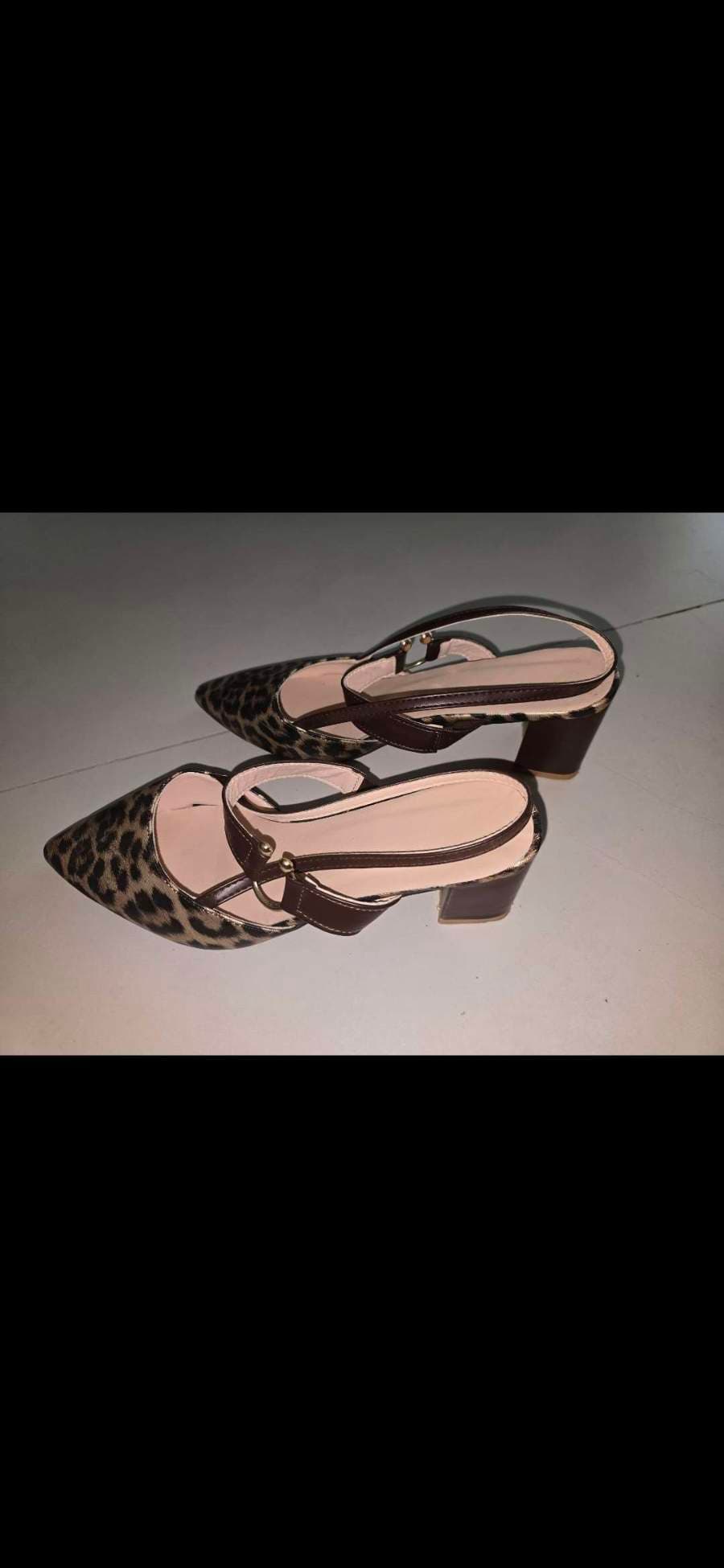 Leopard Print Slingback Heels