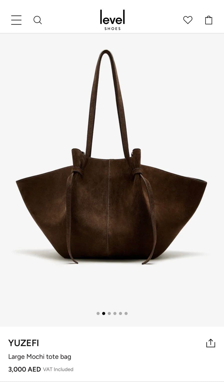 Yuzefi Brown Suede Leather Bag thumbnail 2