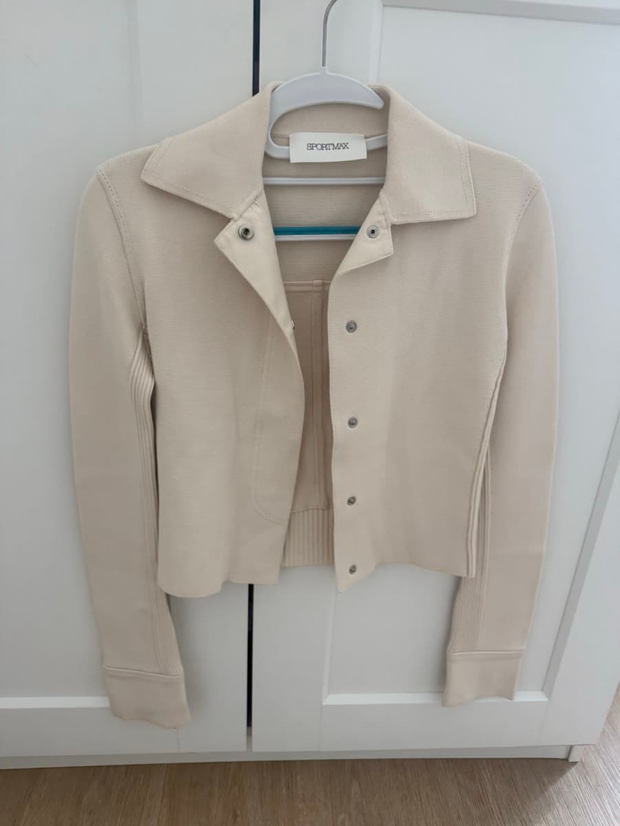 New Max Mara Sport Max Ivory Cardigan Jacket - image 1