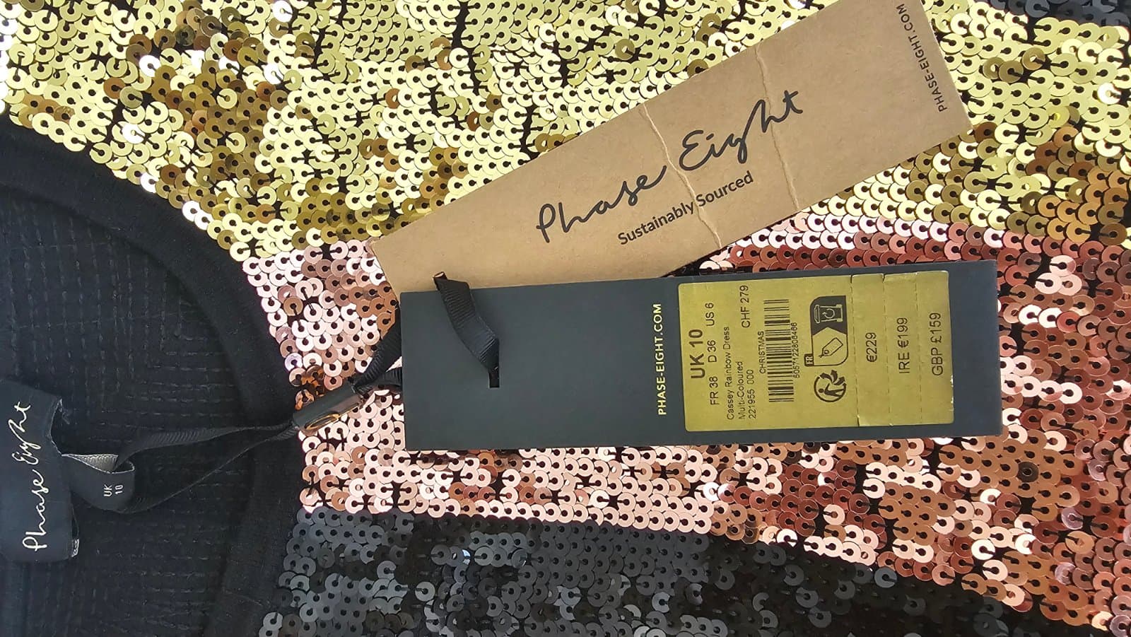 NEW Phase Eight Cassey Sequin Dress – UK 10 – With Tags thumbnail 5