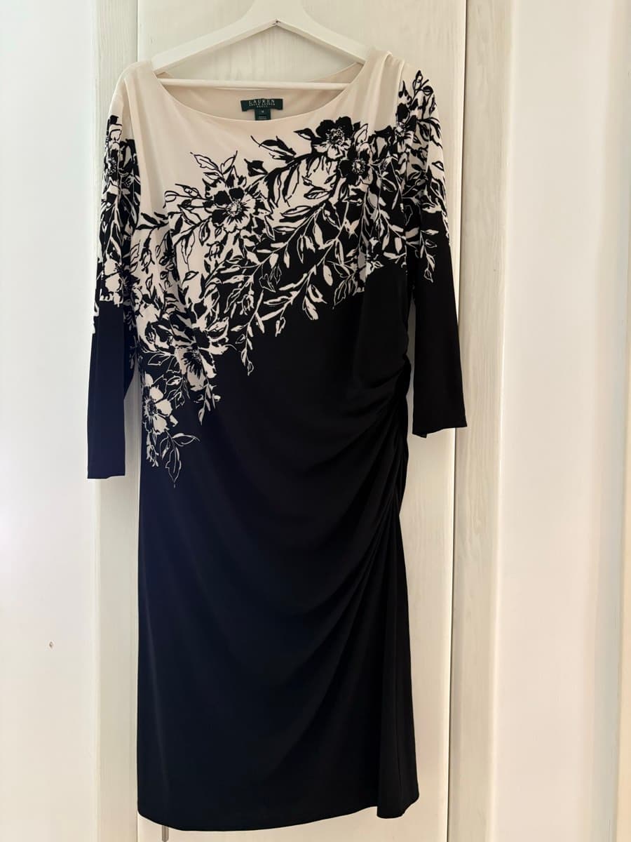 Lauren by Ralph Lauren Floral Print Draped Dress thumbnail 3