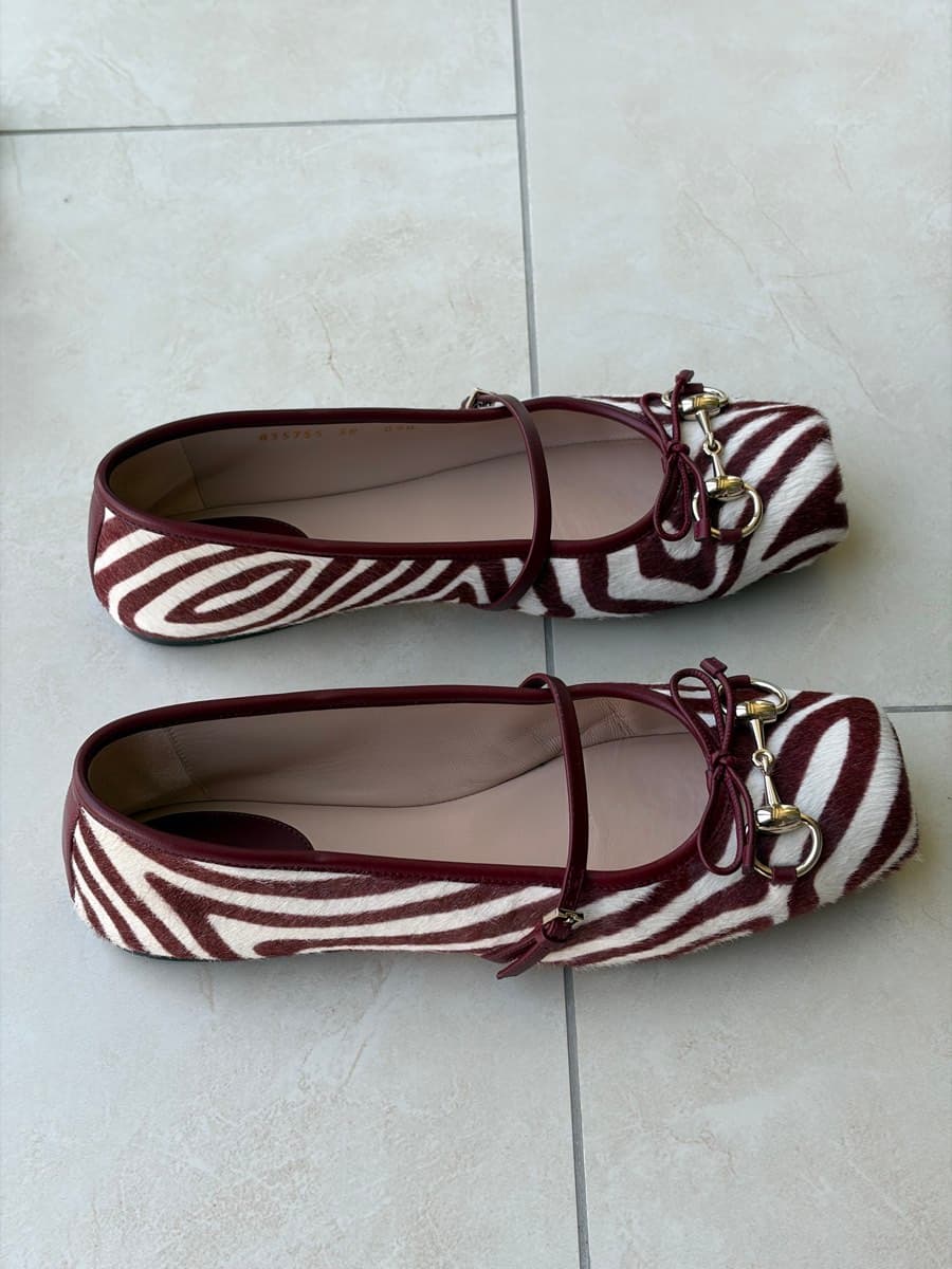 Gucci Zebra Horsebit Flats thumbnail 3