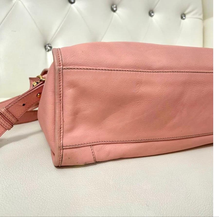 Balenciaga Pink Leather Metal Plate City Handbag thumbnail 6