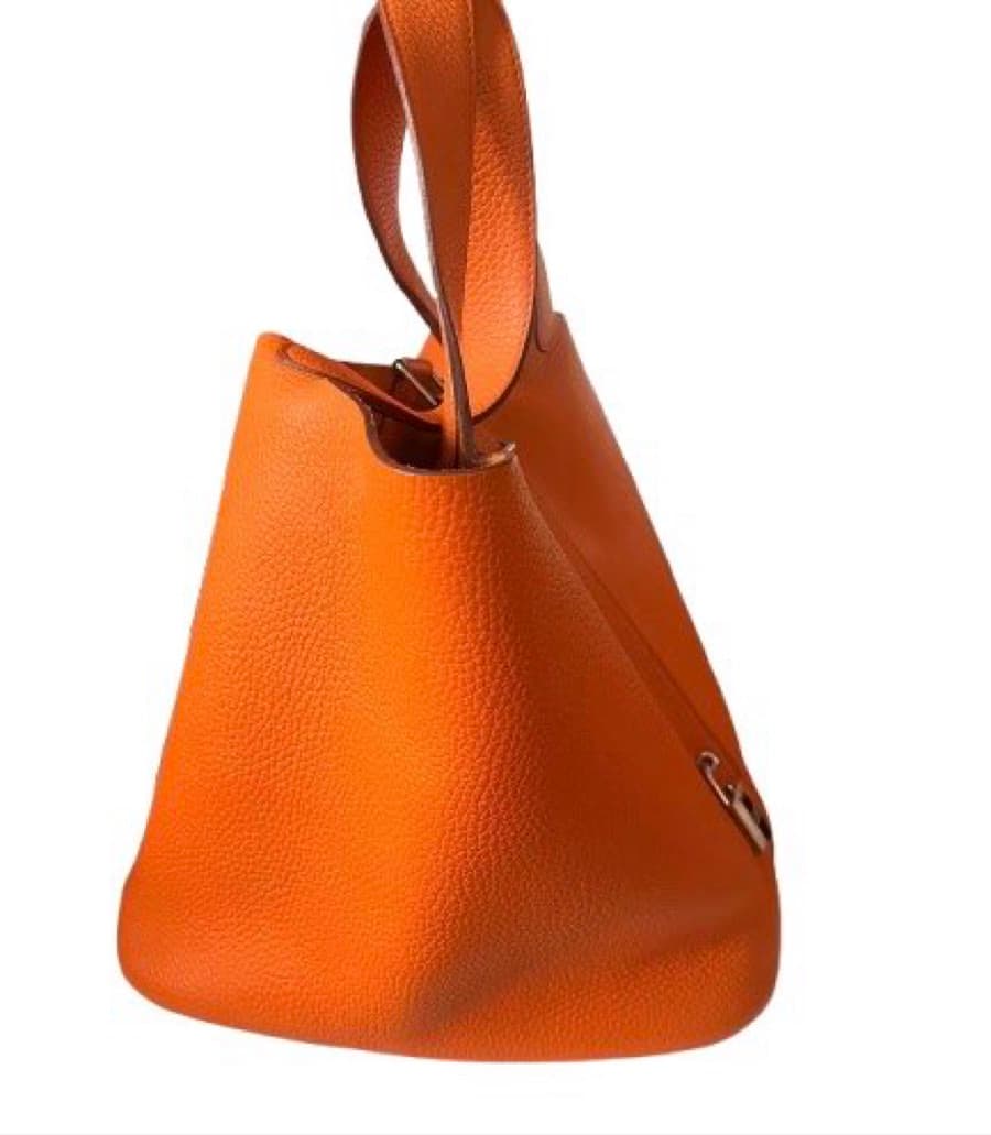 Hermes Picotin 26 Orange Leather Tote thumbnail 2