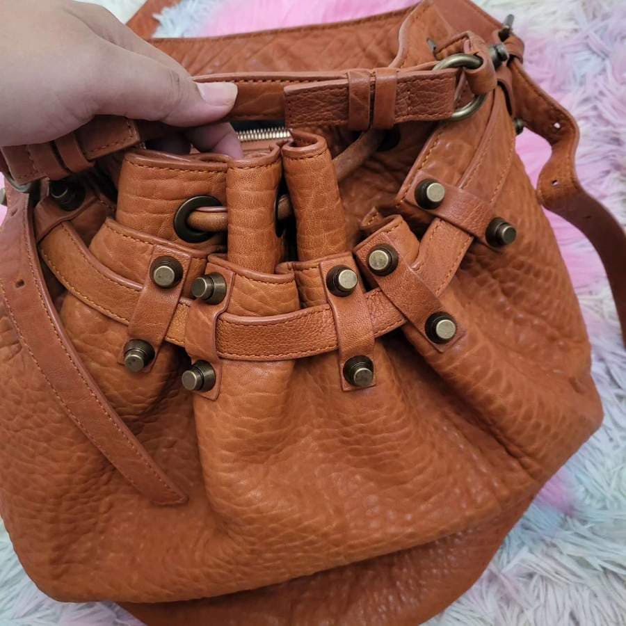 Alexander Wang Studded Brown Leather Bucket Bag thumbnail 4