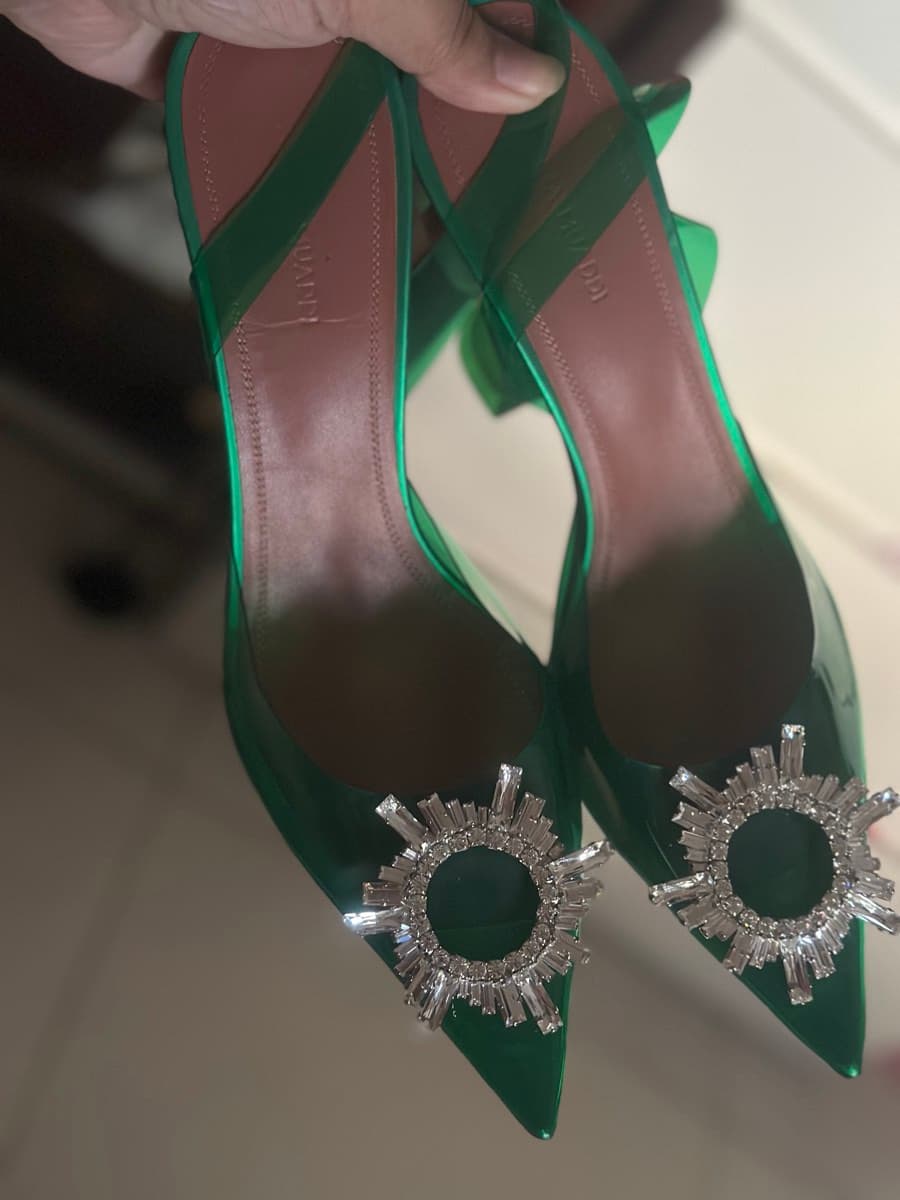 Amina Muaddi Begum Glass Pumps Size 40 thumbnail 7