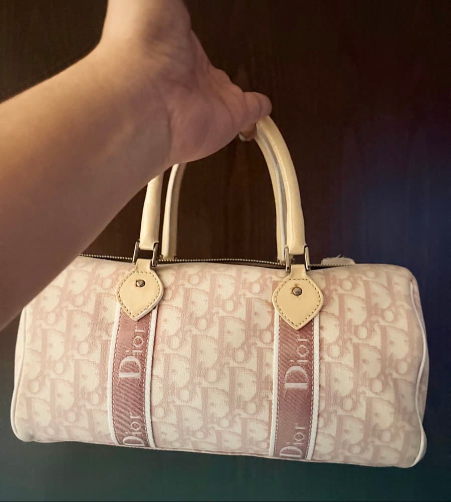 Dior Monogram Canvas Girly Boston Bag thumbnail 2