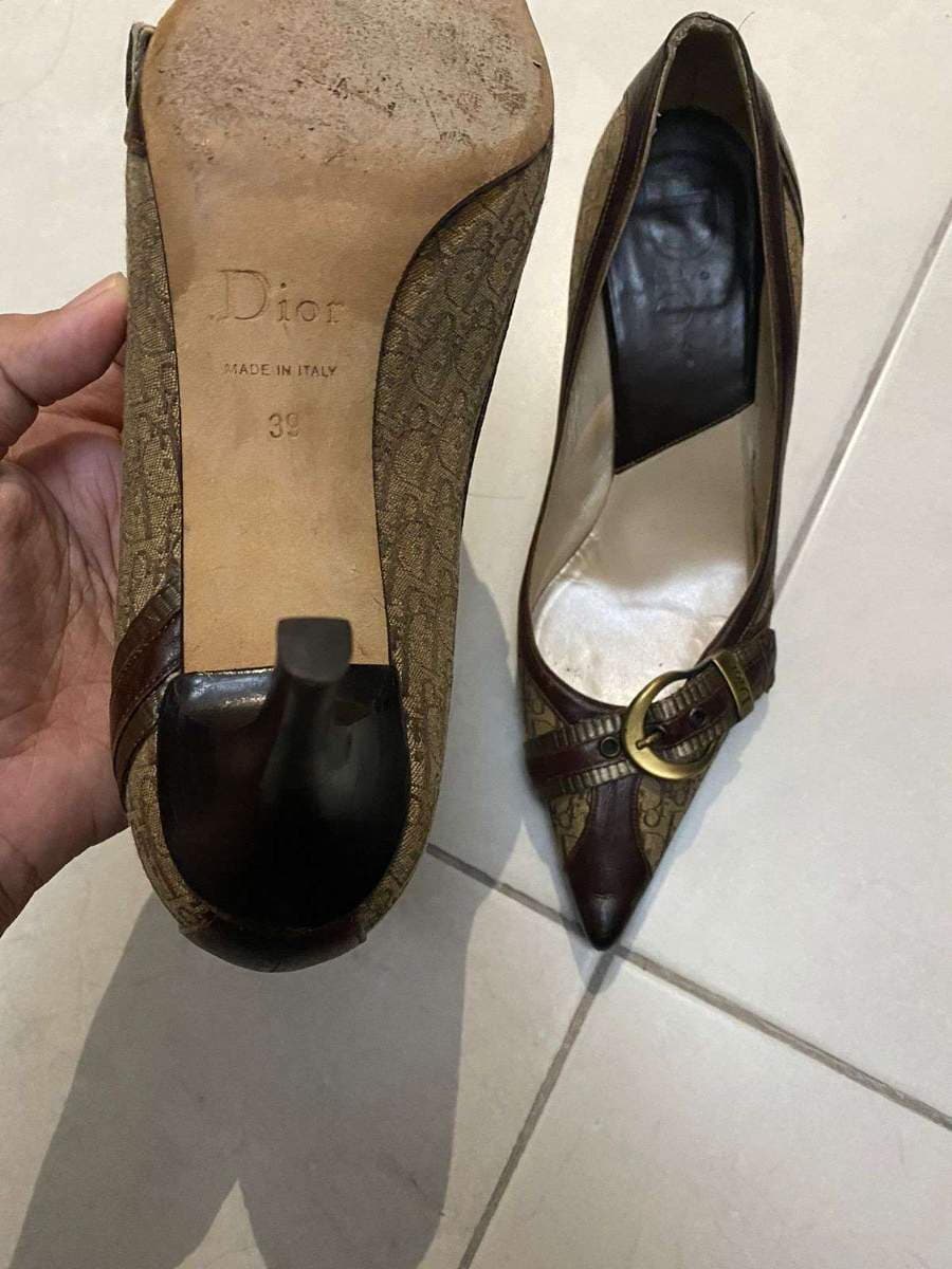 Dior Monogram Buckle Heels Size 39 thumbnail 2