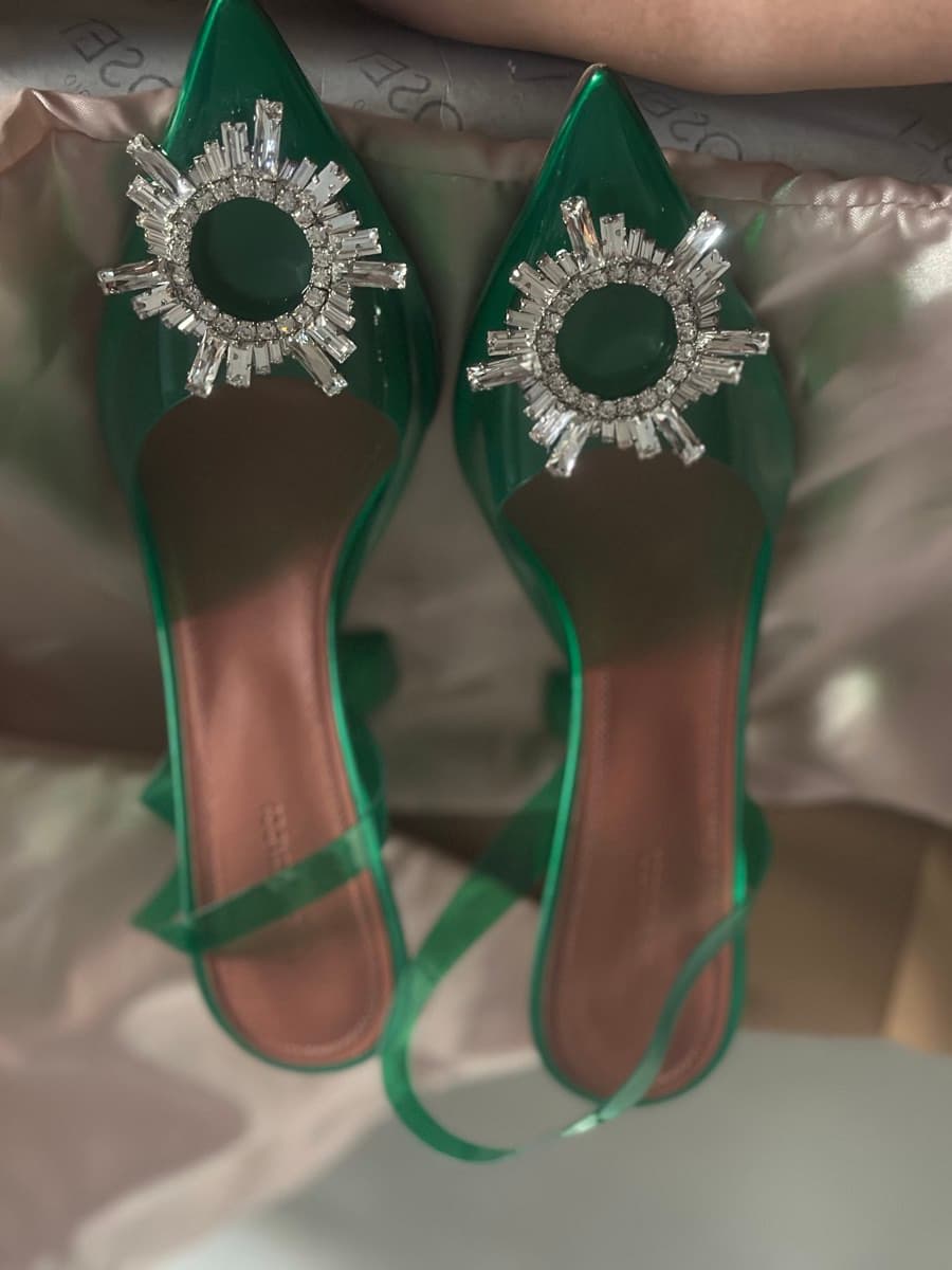 Amina Muaddi Begum Glass Pumps Size 40 thumbnail 2