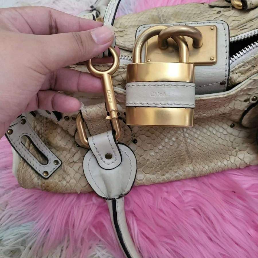 Chloé Paddington Snakeskin Handbag thumbnail 6