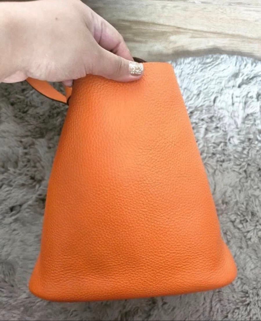 Hermes Picotin 26 Orange Leather Tote thumbnail 7