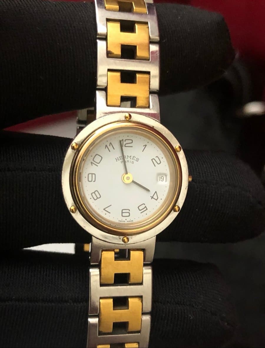 Hermes Clipper Two-Tone Watch thumbnail 4