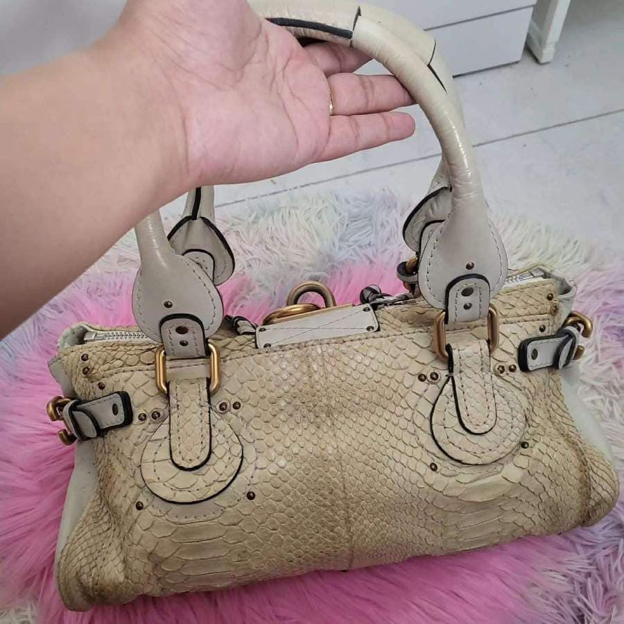 Chloé Paddington Snakeskin Handbag thumbnail 2