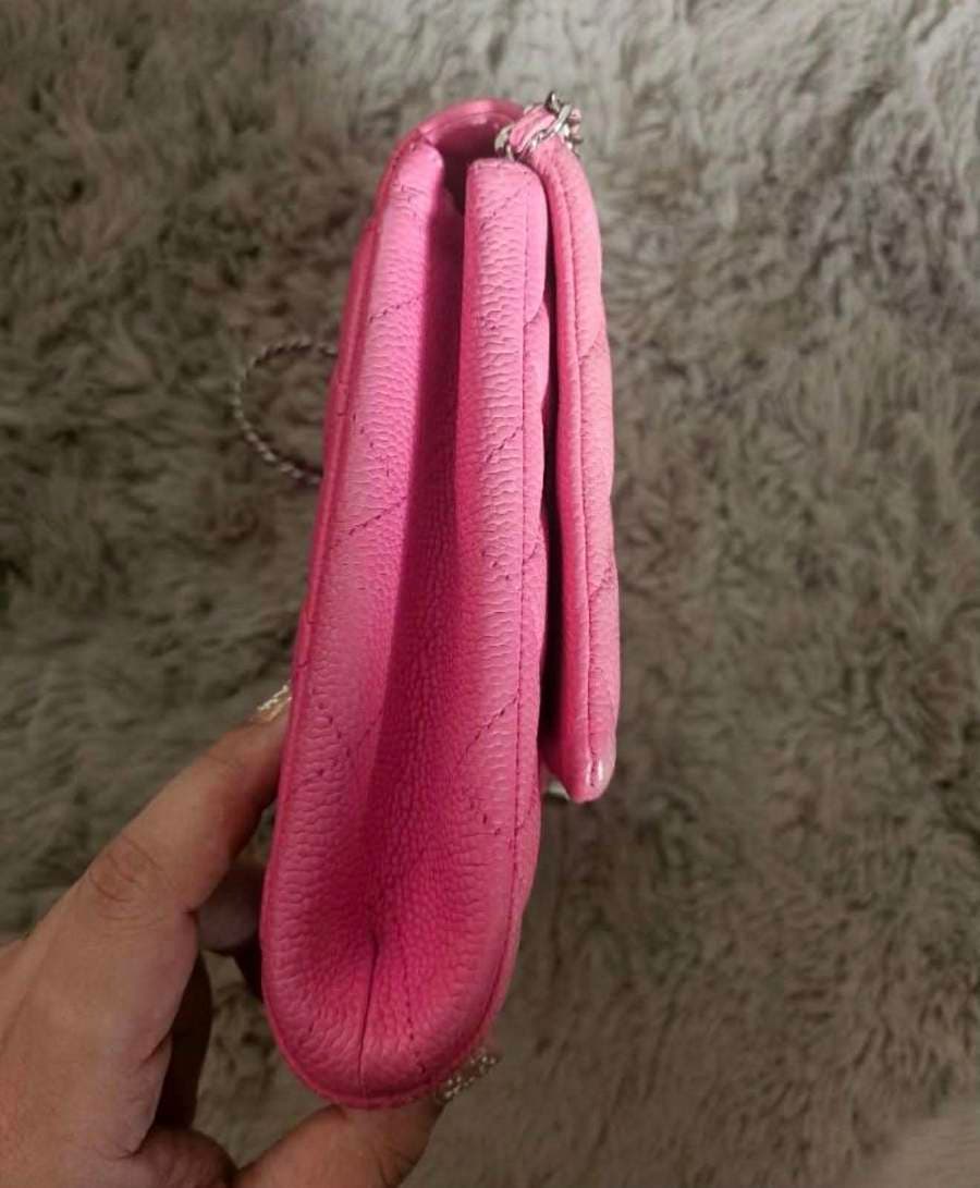 Chanel Pink Caviar Shoulder Flap Bag thumbnail 5