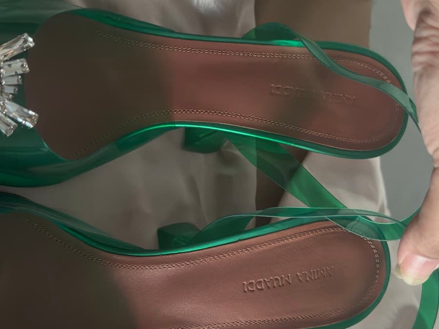Amina Muaddi Begum Glass Pumps Size 40 thumbnail 9