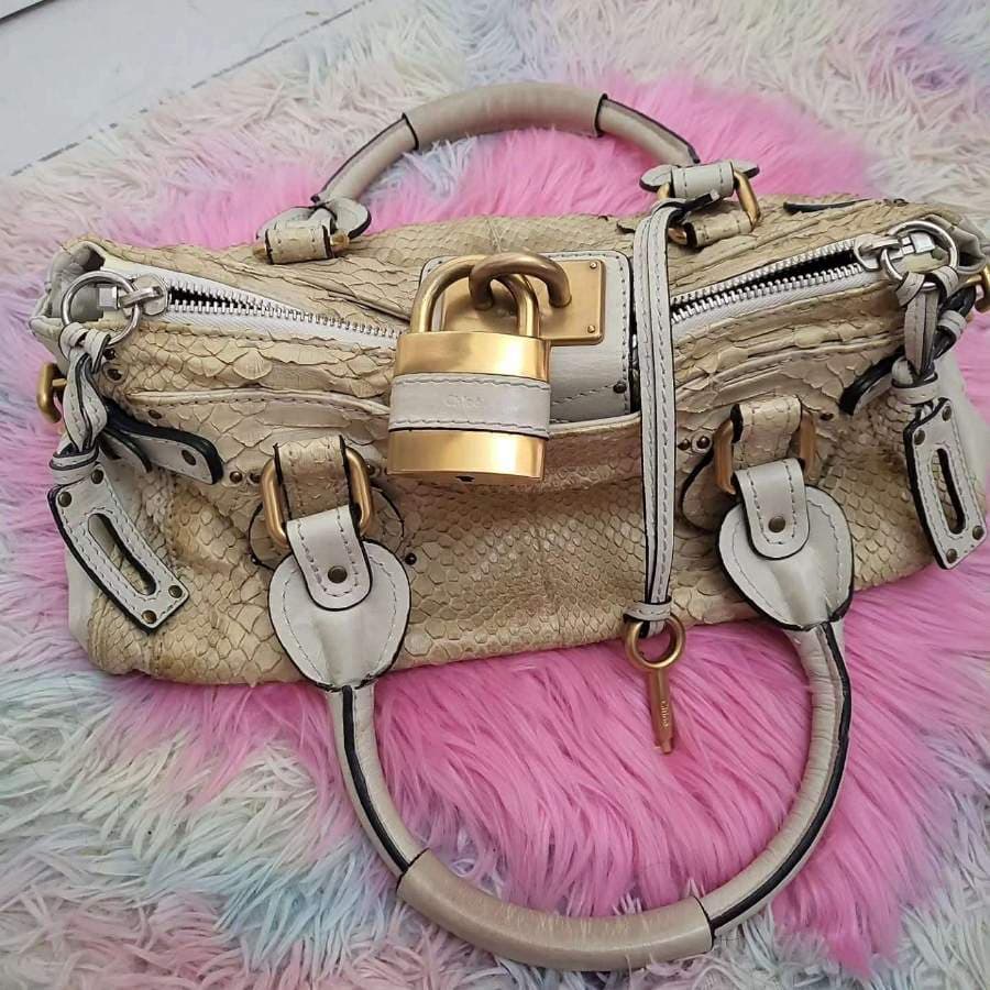 Chloé Paddington Snakeskin Handbag thumbnail 5