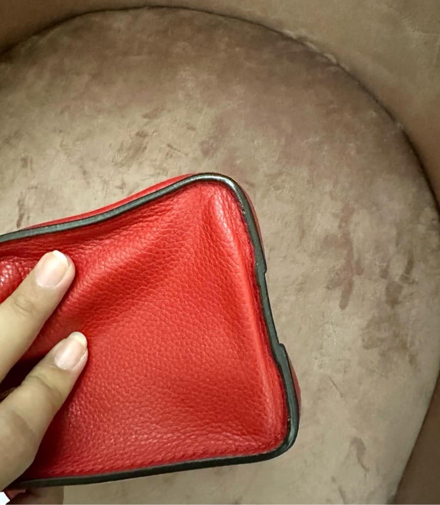 Celine Red Leather Luggage Handbag thumbnail 6