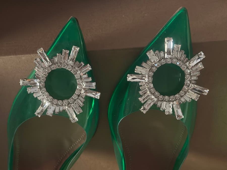 Amina Muaddi Begum Glass Pumps Size 40 thumbnail 4